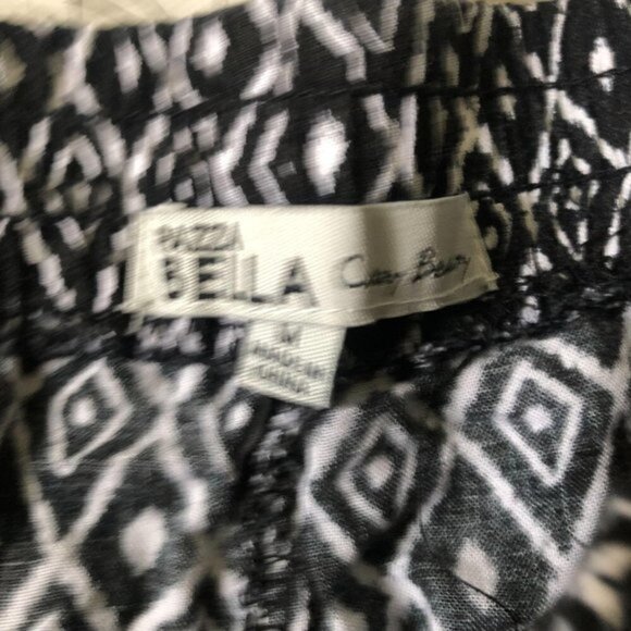 Pazza Bella Black White Printed Lounge Pants M - Picture 2 of 5